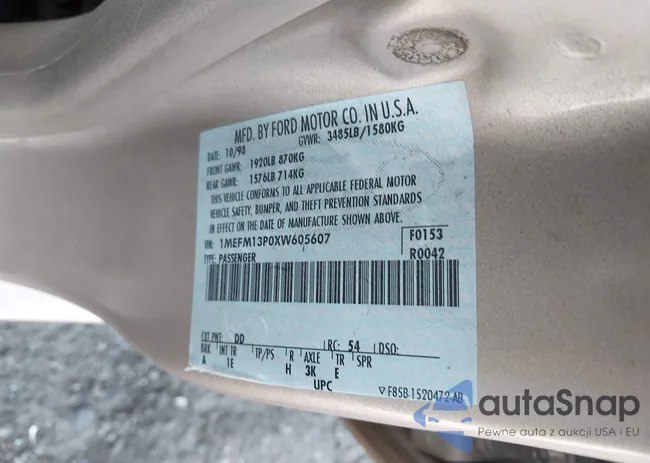 1MEFM13P0XW605607: 42349318