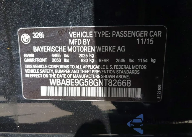 WBA8E9G58GNT82668: 42349474