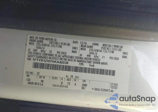 1FTYR1ZM7HKA42038: 42348768