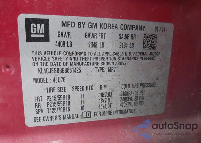 KL4CJESB3EB651425: 42348992