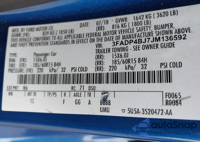 3FADP4BJ7JM136592: 42349081