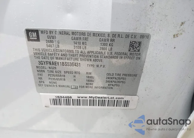 3GYFNAEY1BS536431: 42350157