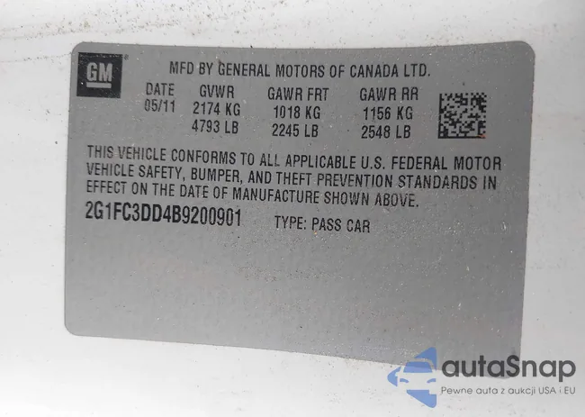 2G1FC3DD4B9200901: 42350437