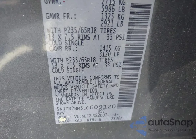 5N1DR2BM5LC609120: 42350477