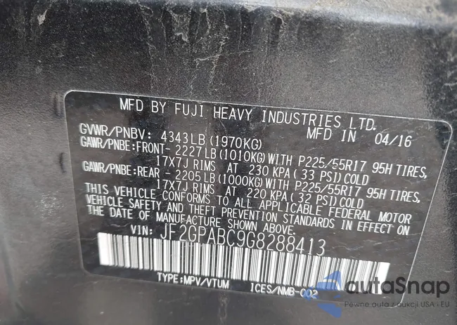 JF2GPABC9G8288413: 42350561