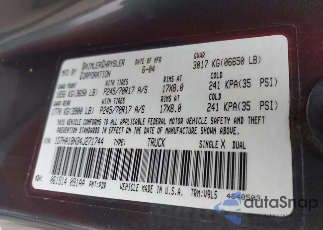 1D7HA18N34J271744: 42350646