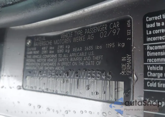 WBADE6320VBW55545: 42350006