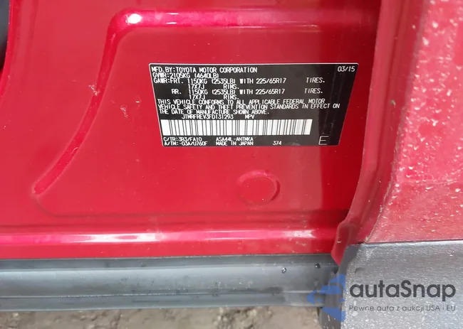 JTMRFREV3FD131293: 42351127