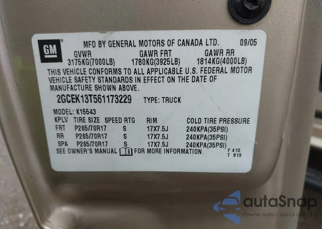 2GCEK13T561173229: 42351131