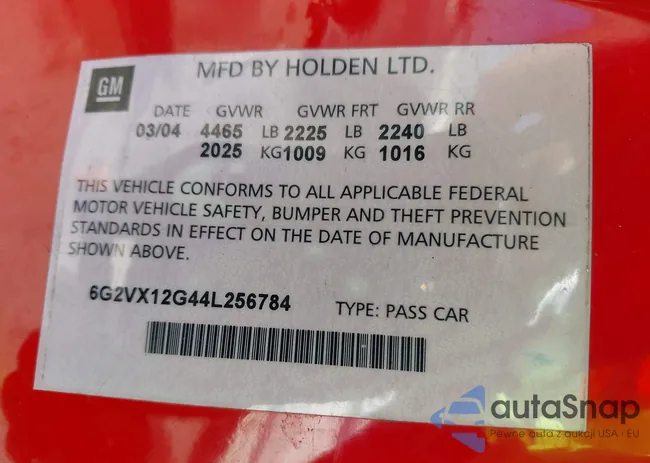 6G2VX12G44L256784: 42351209