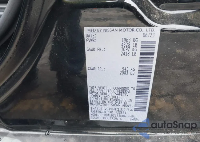 1N4BL4BV9PN413134: 42351280