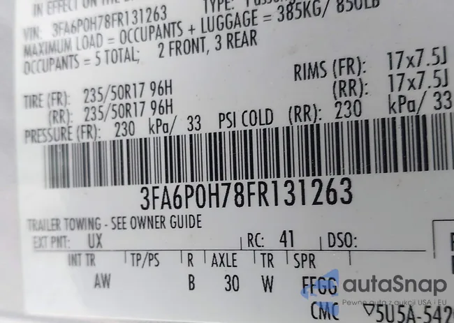 3FA6P0H78FR131263: 42351298