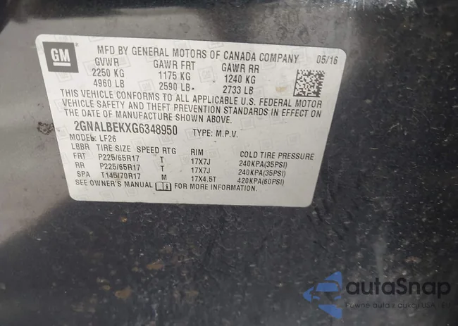 2GNALBEKXG6348950: 42351325