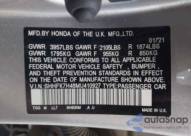 SHHFK7H48MU410927: 42351331