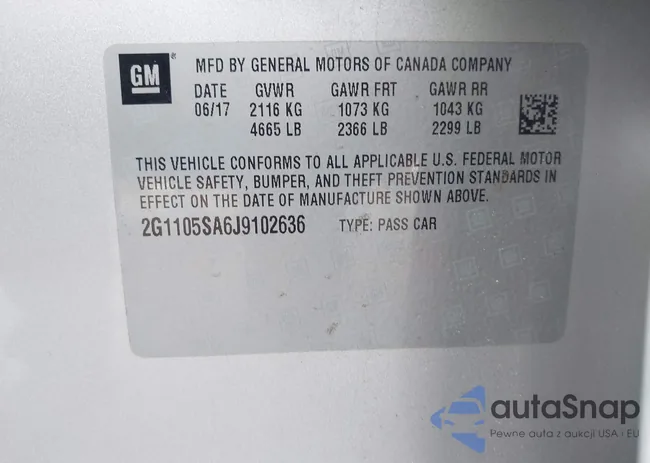 2G1105SA6J9102636: 42351345