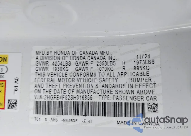 2HGFE4F82SH316855: 42351553