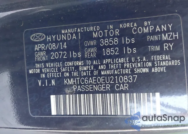 KMHTC6AE0EU210837: 42351675