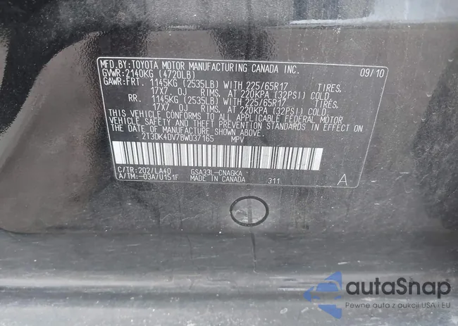 2T3DK4DV7BW037165: 42351712