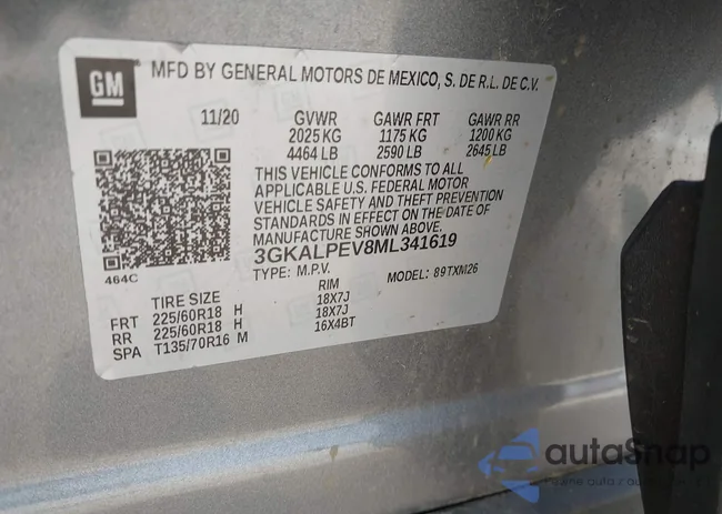 3GKALPEV8ML341619: 42350734