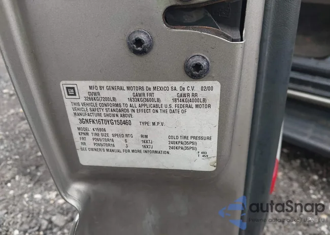 3GNFK16T0YG150460: 42350756