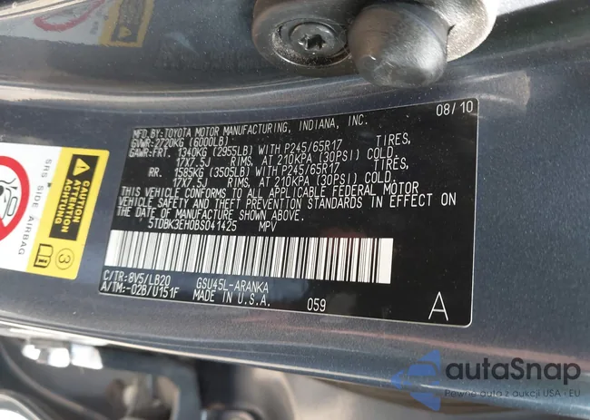 5TDBK3EH0BS041425: 42350893