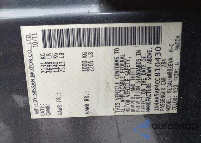 1N4AA5AP4CC810430: 42351022