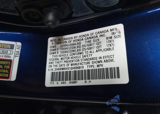 2HKRM4H51GH696819: 42352275