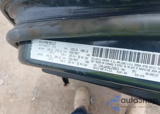 1C4AJWAG9GL239913: 42352362