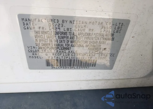 3N1CP5DV3PL539997: 42352528