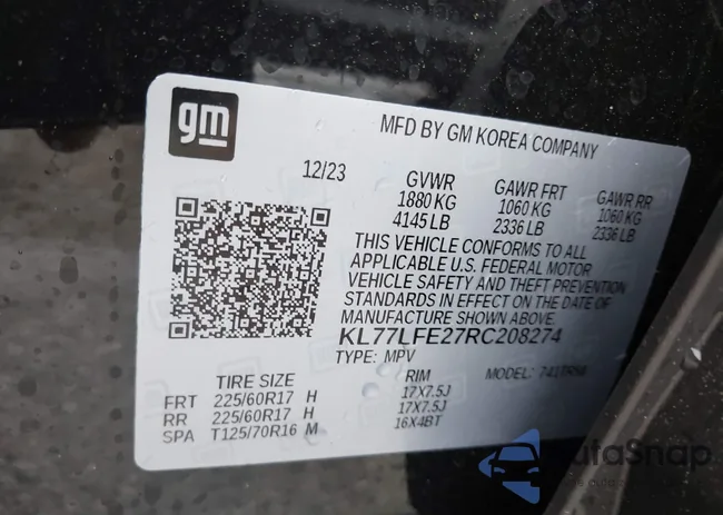 KL77LFE27RC208274: 42352548