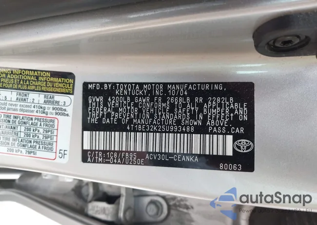 4T1BE32K25U993488: 42352585