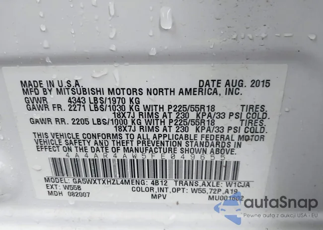 4A4AR4AW5FE049655: 42352679