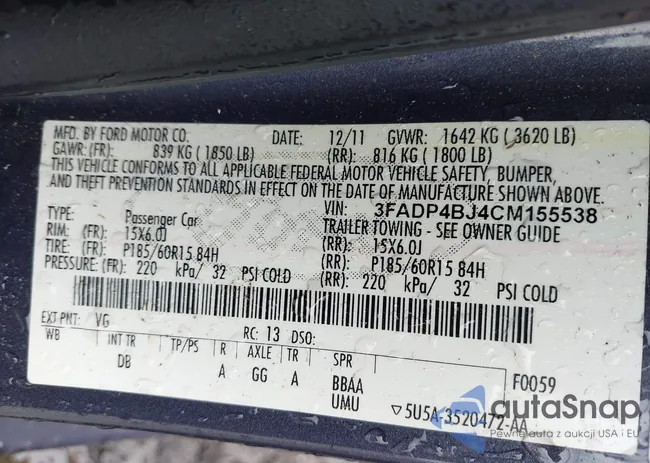 3FADP4BJ4CM155538: 42352703