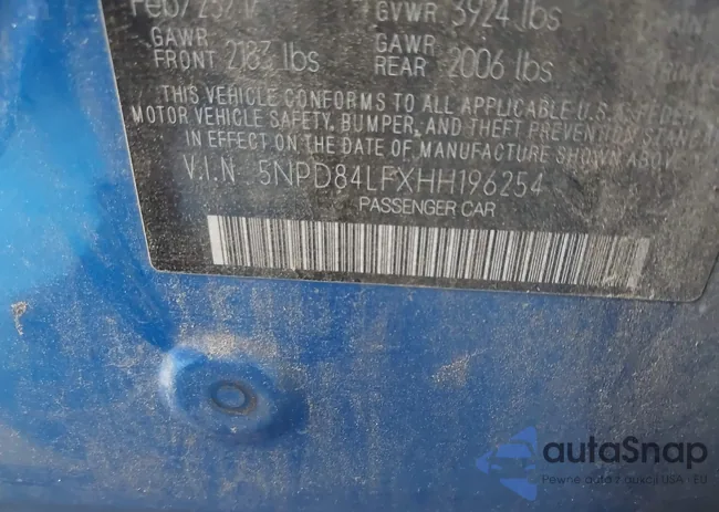 5NPD84LFXHH196254: 42351763