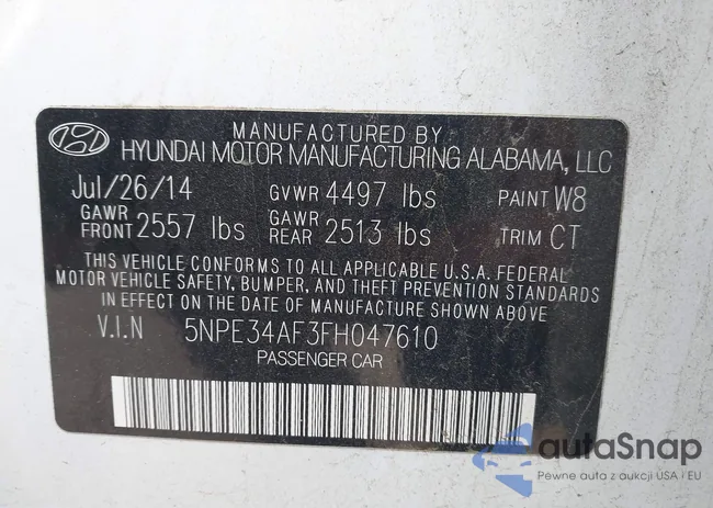 5NPE34AF3FH047610: 42351813