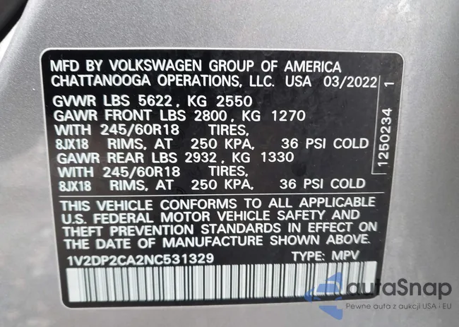 1V2DP2CA2NC531329: 42351869