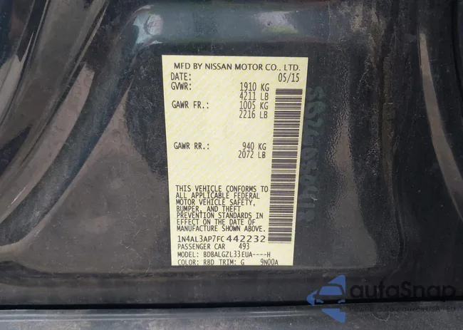 1N4AL3AP7FC442232: 42351925