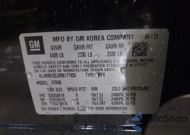 KL4MMCSL9MB177455: 42351948