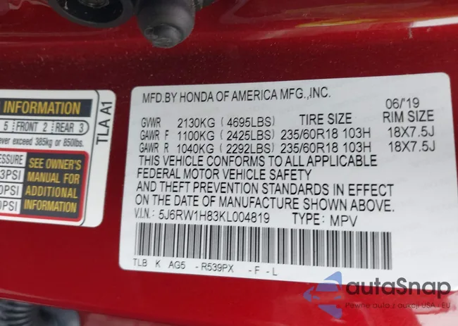 5J6RW1H83KL004819: 42351965