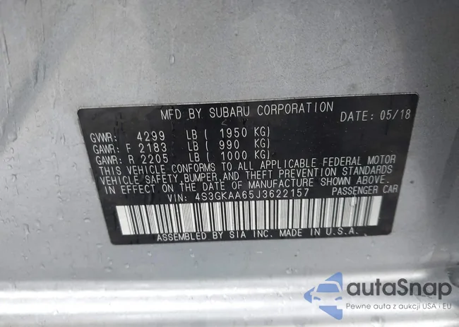 4S3GKAA65J3622157: 42353125