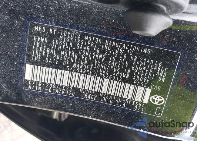 5YFS4RCE2LP026313: 42353364