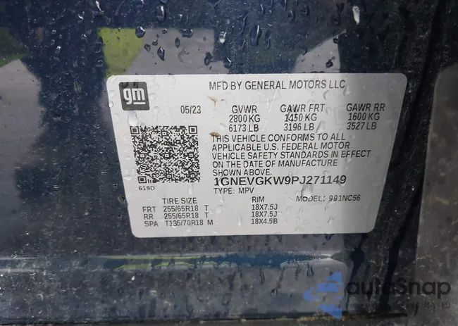 1GNEVGKW9PJ271149: 42353473