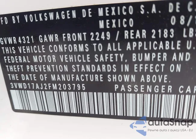 3VWD17AJ2FM203795: 42353495