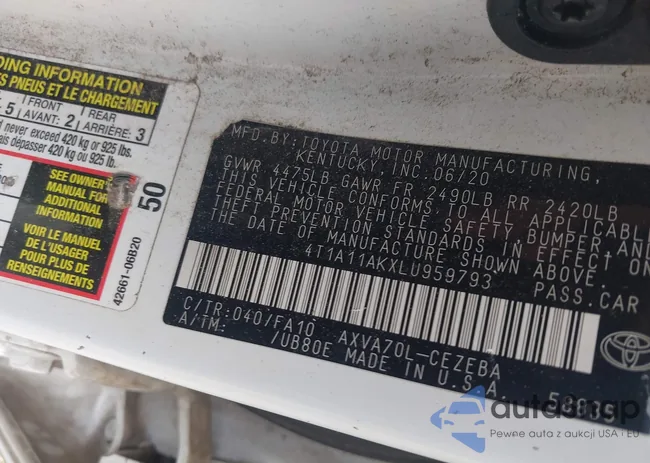 4T1A11AKXLU959793: 42353498