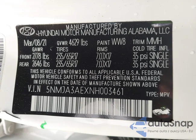 5NMJA3AEXNH003461: 42353532