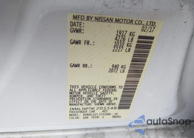 1N4AL3AP7HC205548: 42353622