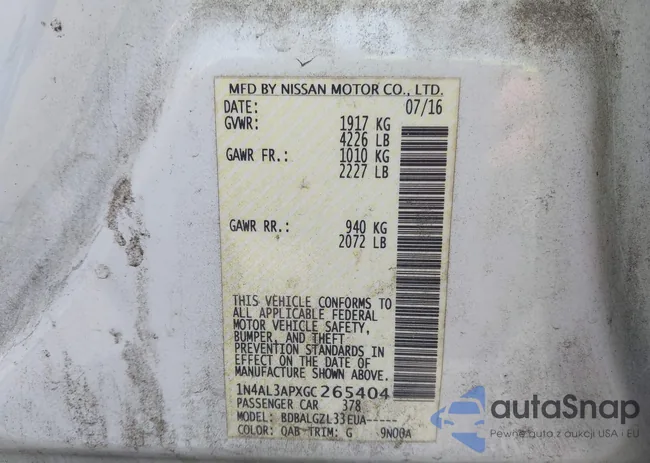 1N4AL3APXGC265404: 42352729