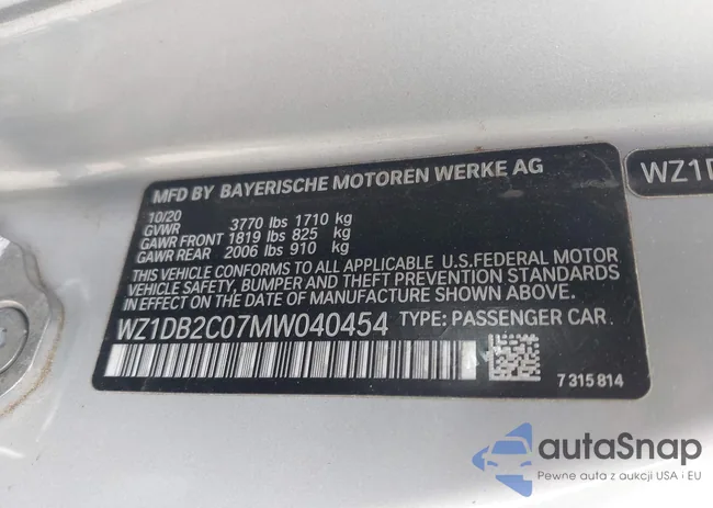 WZ1DB2C07MW040454: 42352981