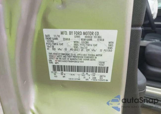 1FMCU0D76BKB02169: 42353119