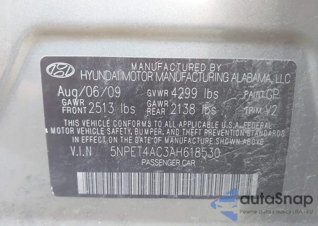 5NPET4AC3AH618530: 42354191